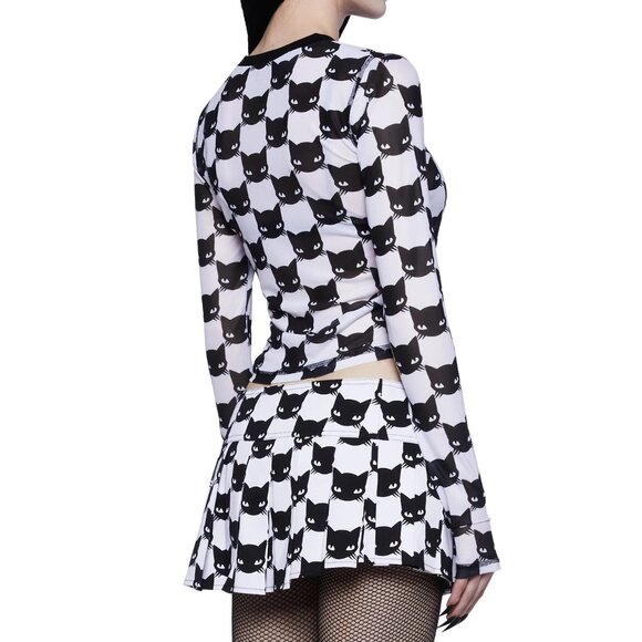 Cat Bandit Mesh Top + Skirt (XS) - Picture 4 of 7
